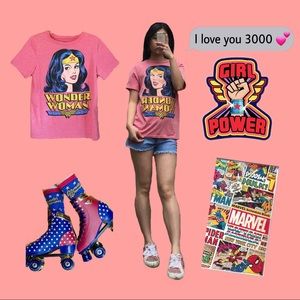 DC Comic Wonder Woman Pink T shirt